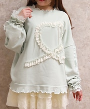 フリルハートロングトレーナー