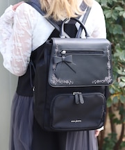 撥水ナイロン刺繍使いリュック