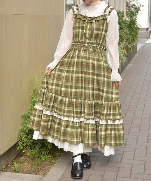 フリル×コットンレースワンピース