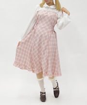 ビスチェ切替バイカラーワンピース