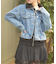 異素材レイヤードデニムジャケット