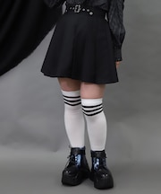 ベルト付プリーツミニスカート