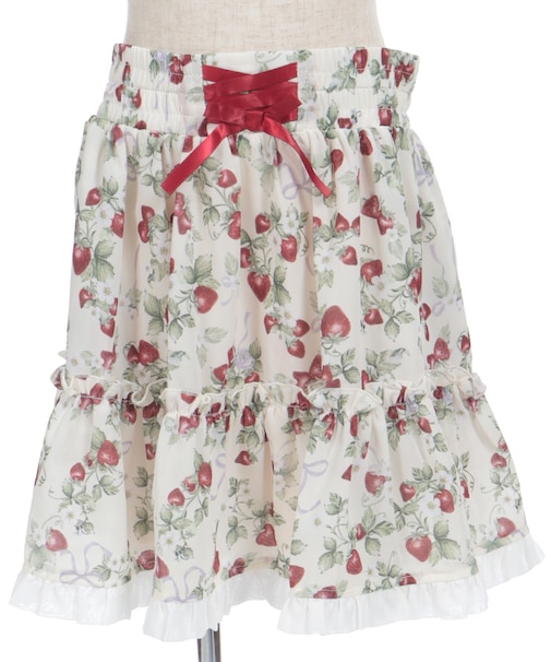 いちご柄スカート