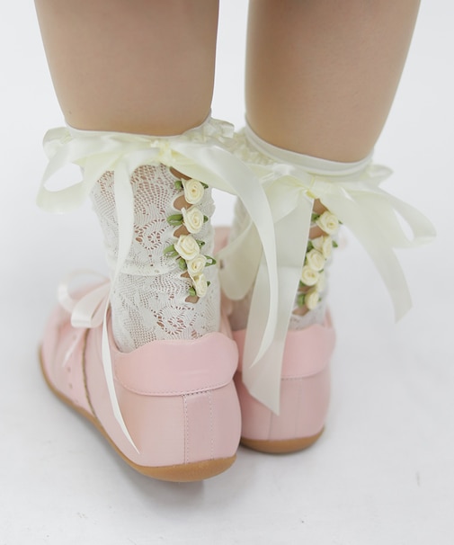 プチローズレースソックス