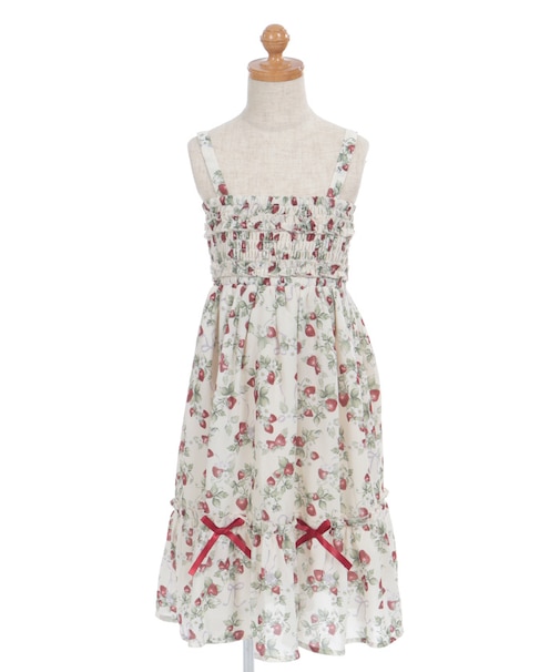 いちご柄ワンピース