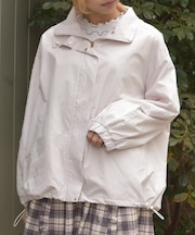 撥水加工レース袖ブルゾン