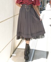 チェーン付ダブルボタンスカート