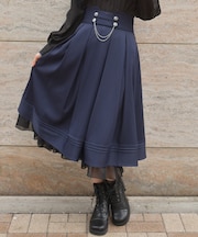 チェーン付ダブルボタンスカート