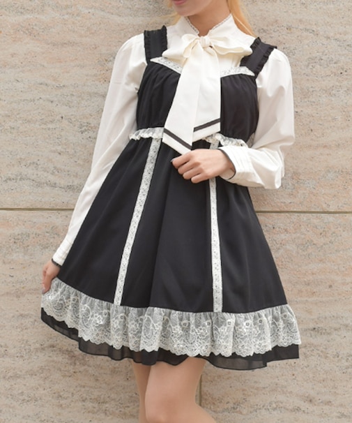 レース使いチュニックワンピース