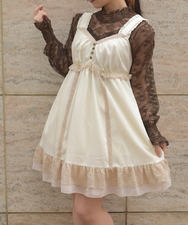 レース使いチュニックワンピース