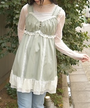 レース使いチュニックワンピース