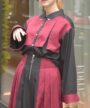 【セットアップ対応】ジャガードブラウス