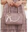 チャーム付ローズキルトバッグ