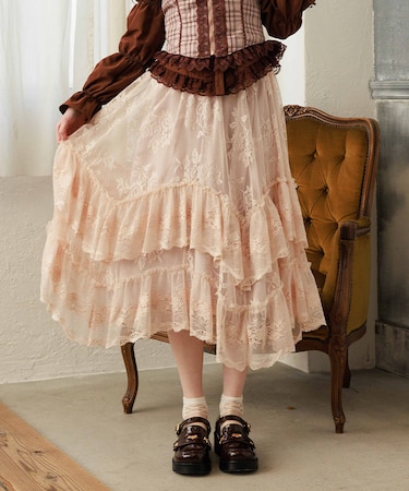 レースフリルスカート