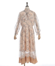 総柄ワンピース