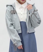 ライン使レースフリルパーカー