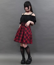 オフショルドッキングワンピース