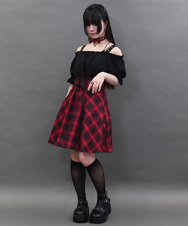 オフショルドッキングワンピース