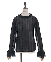 フリルフレア袖レースインナー