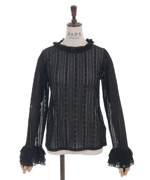 フリルフレア袖レースインナー