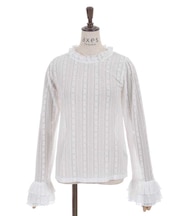 フリルフレア袖レースインナー