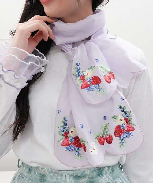 フルーツ刺繍ストール｜アクシーズファムの通販｜&mall（アンドモール