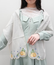 フルーツ刺繍ストール