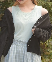 吸水速乾モチーフレースタンク