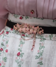 苺モチーフ細ゴムベルト