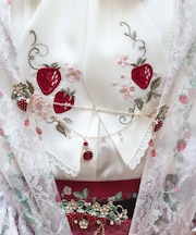 苺モチーフ襟クリップ＆イヤリング