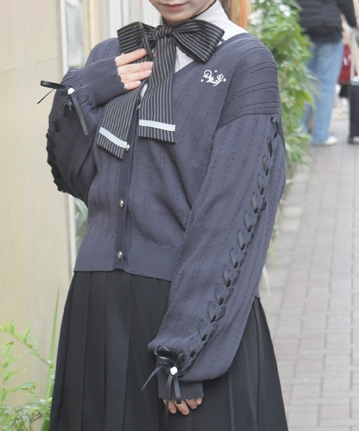 ＵＶカット編み上げニットカーディガン