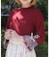 苺チュールレース七分袖プルオーバー