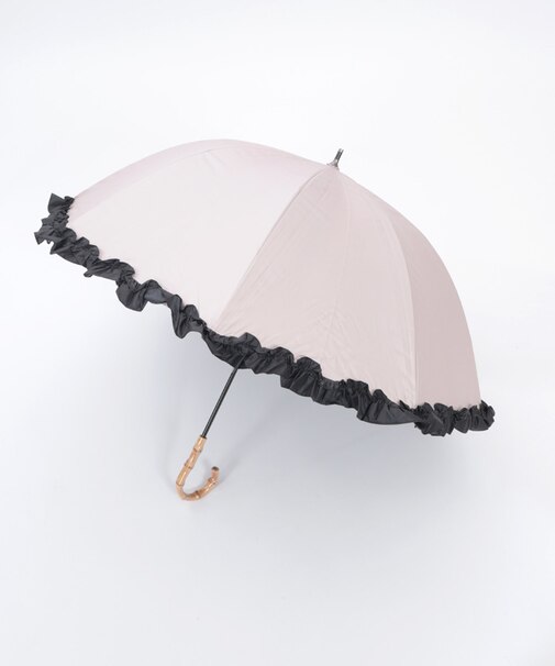 フリル使い晴雨兼用ショート傘