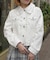 ローズ刺繍フリルデニムジャケット