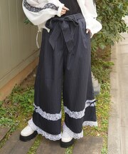 フリルレースワイドパンツ