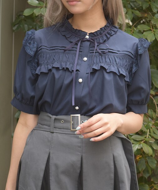 フロントギャザーブラウス