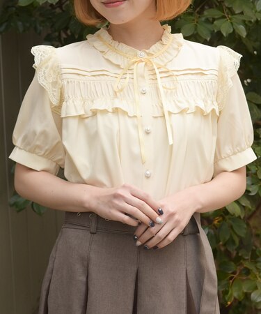 フロントギャザーブラウス