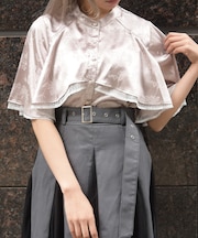 フレアケープブラウス