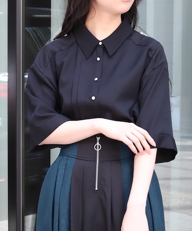 ダブルジップブラウス