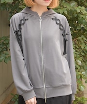 ＵＶカット編み上げパーカー