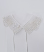 ビーズ使いチュール付け襟