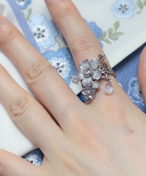 ネモフィラモチーフリング