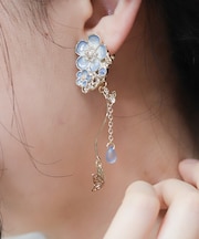 ネモフィラモチーフイヤリング