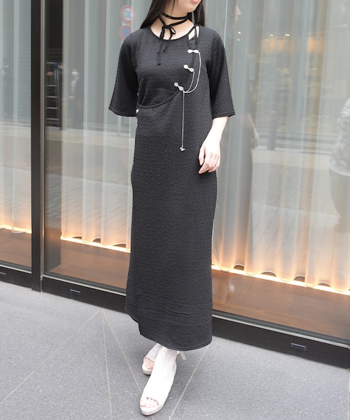 チャイナ金具ロングワンピース