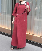 チャイナ金具ロングワンピース