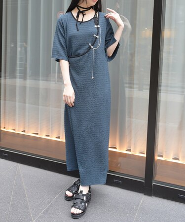 チャイナ金具ロングワンピース