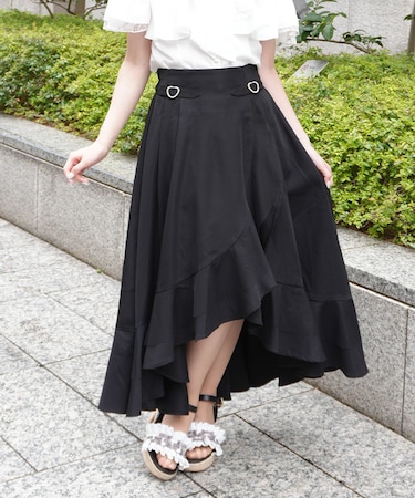 ラッフルフリルイレヘムスカート