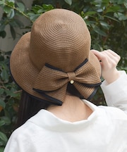 配色ライン雑材ＵＶハット