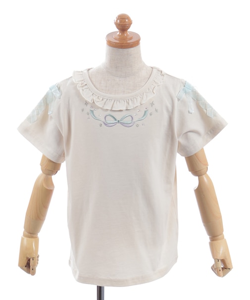 リボン刺繍Ｔシャツ