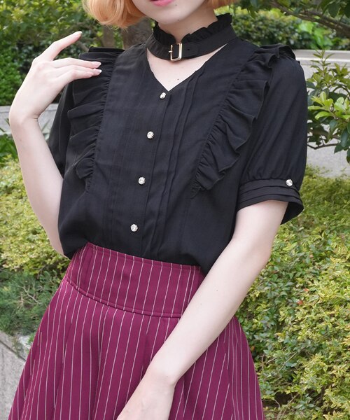 2wayチョーカー風ネックブラウス Noble（ノーブル）の「《WEB限定》【Asami Nakamura×NOBLE】2WAY
